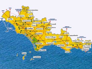 Cartina provincia di Latina